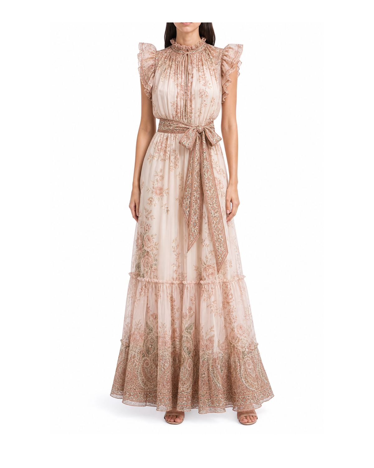 Eline Tiered Placement Floral Dress