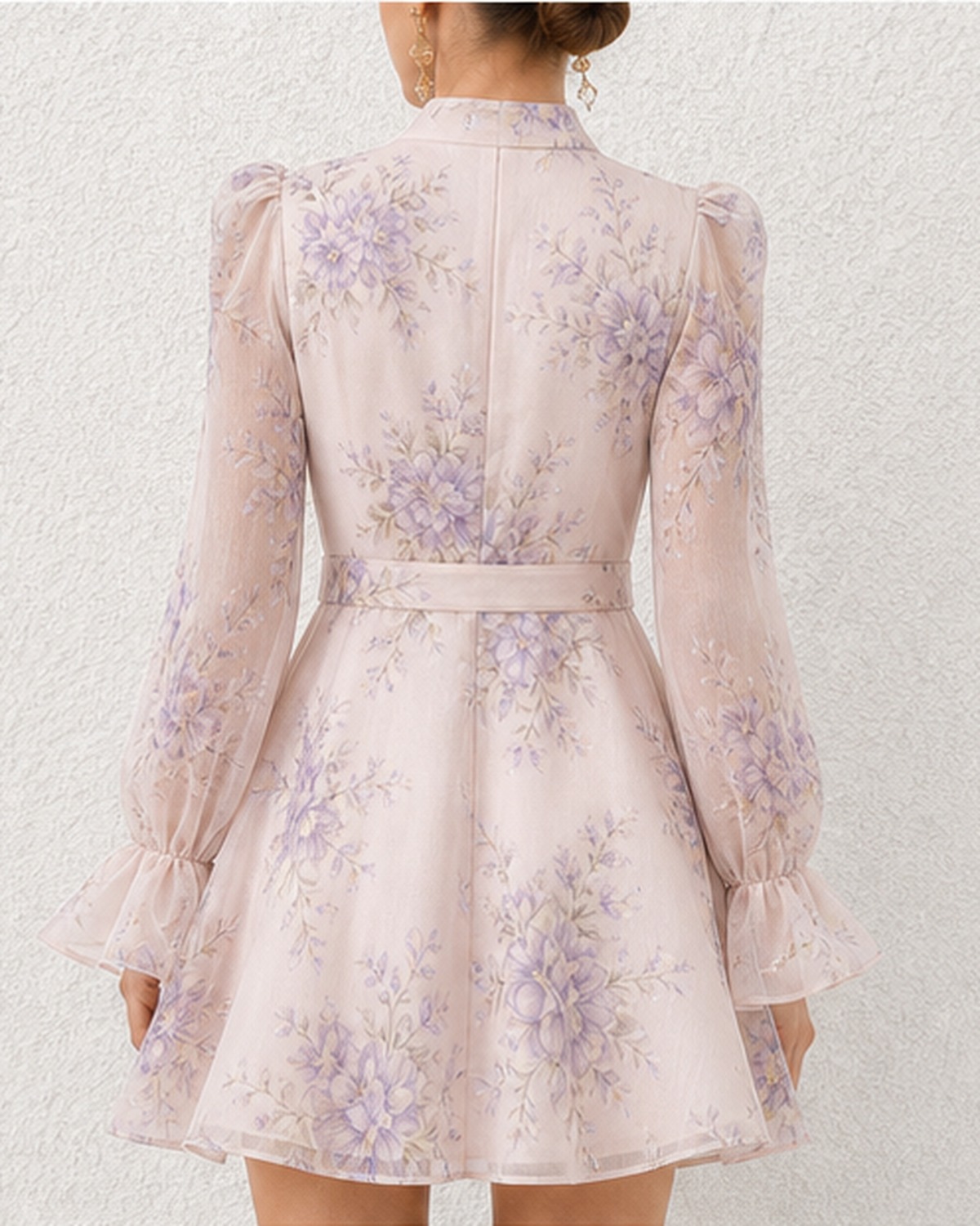 Florine Blush Buckle Mini Dress