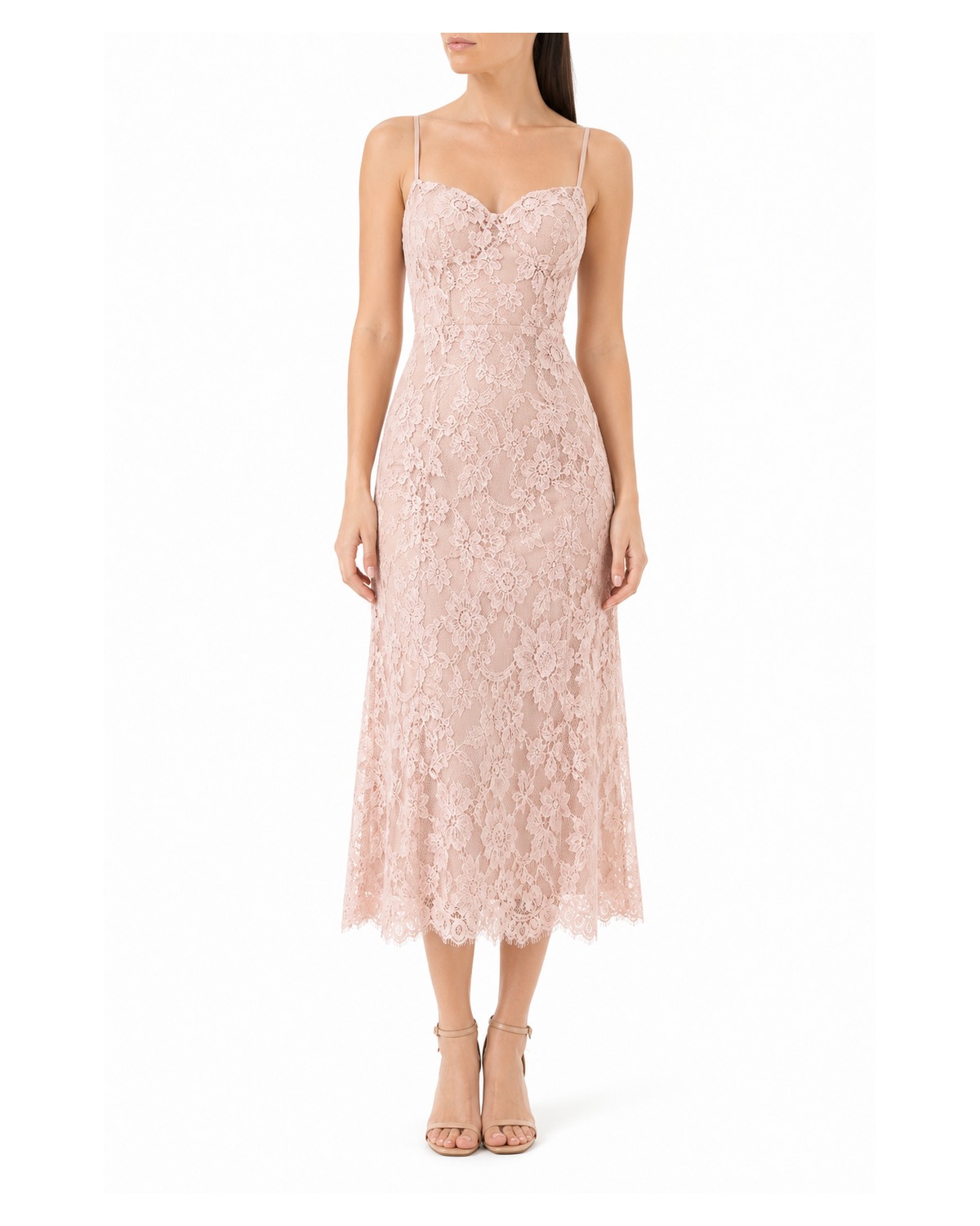 Maelle Blush Lace Slip Dress