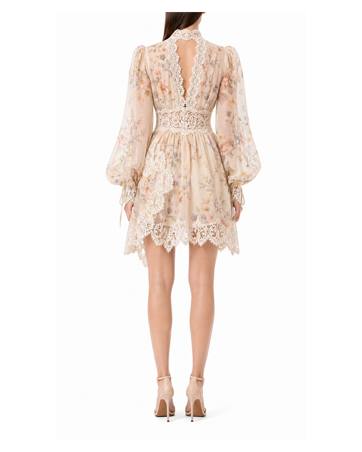 Paloma Buttercream Lace Apron Dress