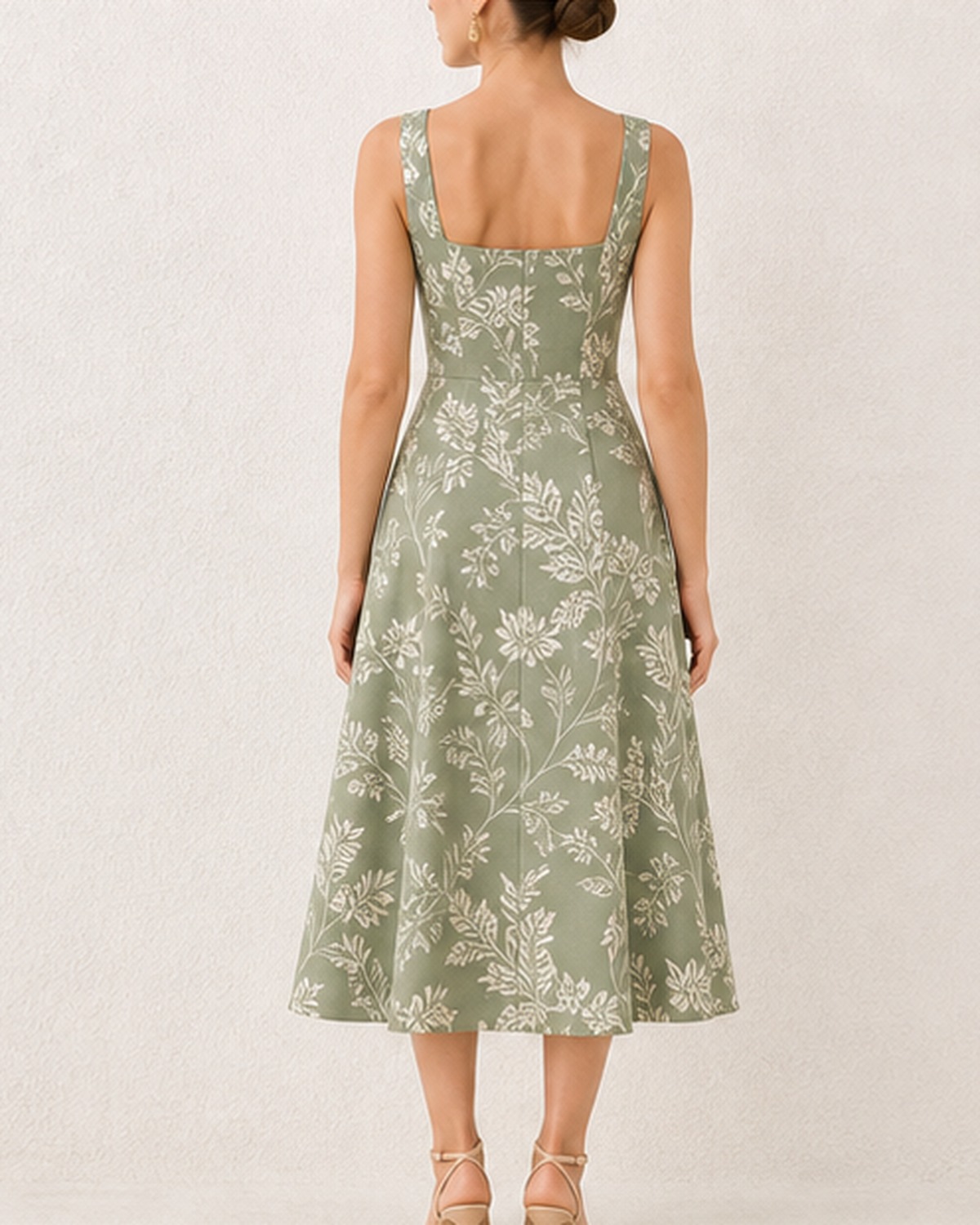 Veda Botanical Midi Dress