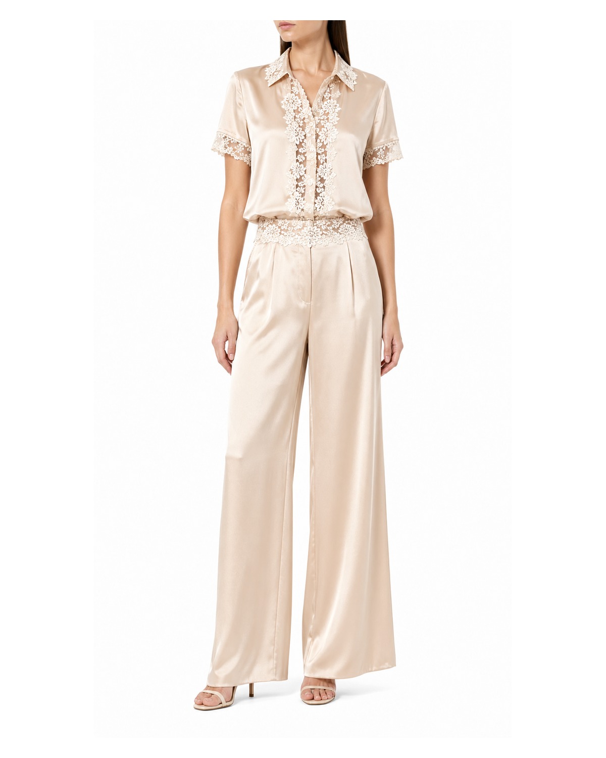 Claudia Champagne Silk Set