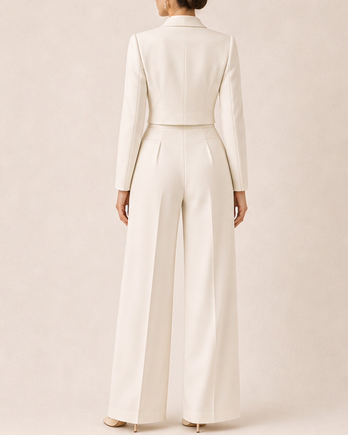 Ivory Sculpted Tuxedo Set